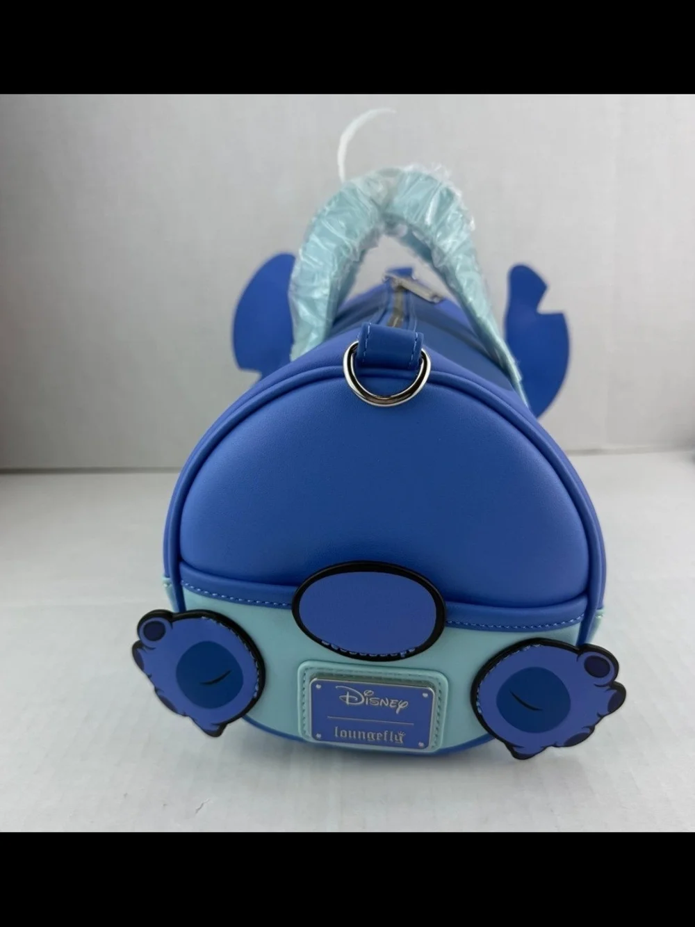 Loungefly Kids Stitch Face Crossbody Bag in Blue and Purple